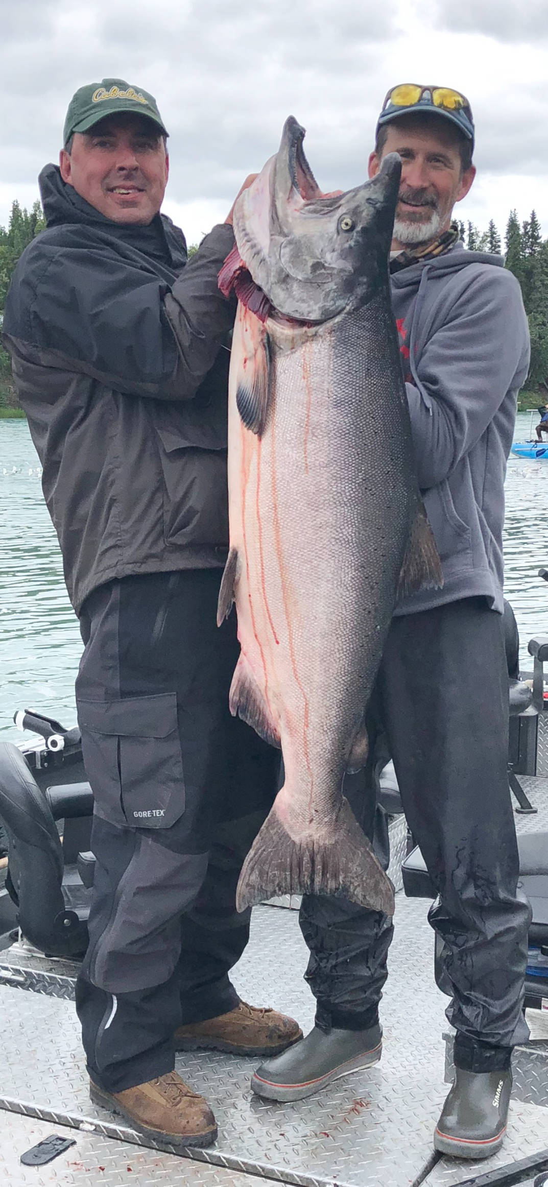 picture of king salmon fishing with AK Go Fishing, and charter fishing at Kenai, Alaska AKgoFishing adventures